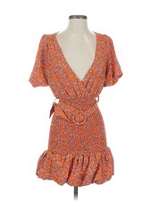 NWT Nasty Gal Inc. Women Orange Casual Dress S