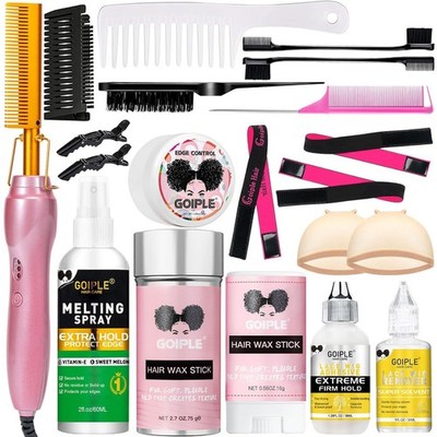 Electric Hot Comb Hair Straightener Heat Pressing Combs Ceramic Curling Flat ...