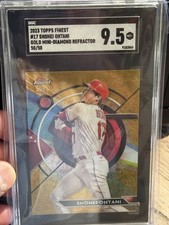2023 Topps Finest -Shohei Ohtani Mini diamond Gold Refractor /50 Bookend SGC 9.5