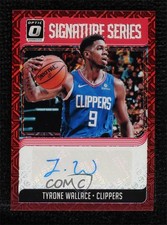 2018 Panini Donruss Optic Signature Series Choice Prizm Tyrone Wallace Auto 04tw