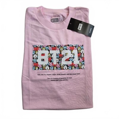 BT21 Pink Graphic T-Shirt Size Small
