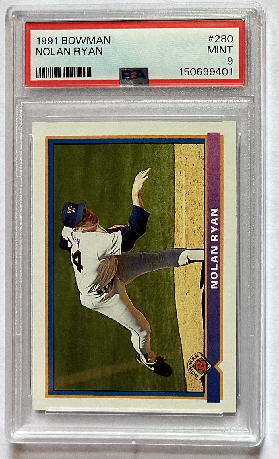 Nolan Ryan 1991 Bowman #280  PSA 9 MINT