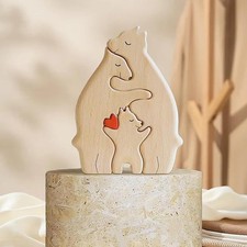 Personalized Bear Family Wooden Puzzle Toy Family Of Bears, Educational Toy DIY