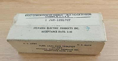 12SL7 GT SYLVANIA JAN CHS VT-289 VINTAGE AUDIO TUBE NOS NIB 1945 eTRACER #12D17