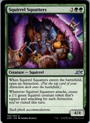 Squirrel Squatters 156 Uncommon Unfinity Magic: The Gathering Near Mint