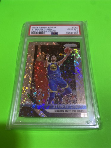 2018-19 Prizm Stephen Curry #222 Fast Break Prizm PSA 10