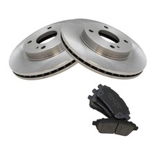 Brake Pads Rotors Kit Front Ceramic Smooth for Ford Fiesta 2011-2018 BKA11718