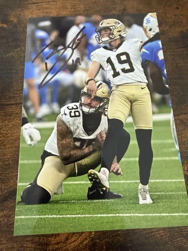 Blake Grupe New Orleans Saints Autographed Signed 4x6 Photo Kicker