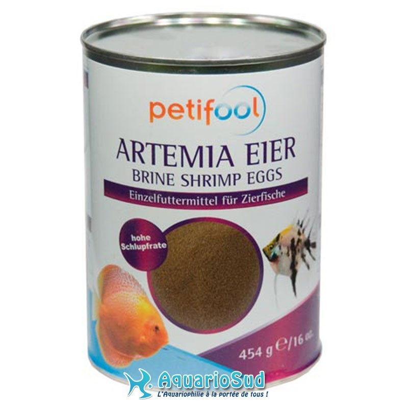 Oeufs d'Artemia PETIFOOL taux d'éclosion élevé pour vitalité des alevins