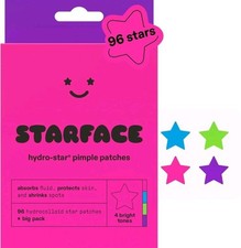 Starface Hydro-Star Party Pack Hydrocolloid Star-Shaped Pimple Patch, 96 ct