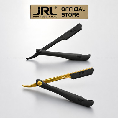 JRL Black Magnetic Straight Edge Razor