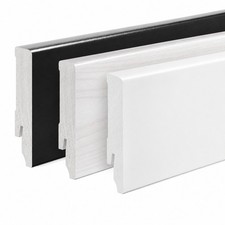 Waterproof Plastic Skirting Board 80mmx 2.2m Paintable Bathroom Kitchen Wet Room