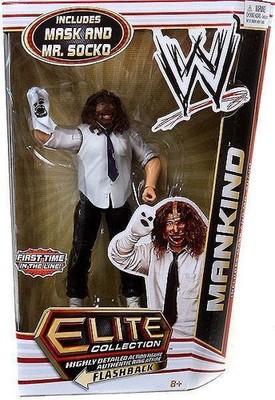 WWE ELITE MANKIND FIGURE SERIES 17 WRESTLING MICK FOLEY MR SOCKO