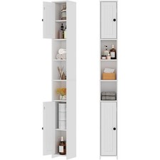 Tall Slim Bathroom Storage Cabinet with 2 Doors,Adjustable Shelves