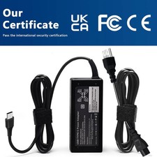65W Watt USB Type C AC Power Adapter Include Power Cord for Dell Laptop Charger