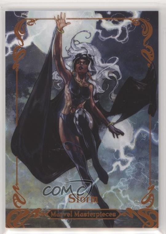 2018 Upper Deck Marvel Masterpieces Level 3 Legendary Orange 83/99 Storm #67 u2y