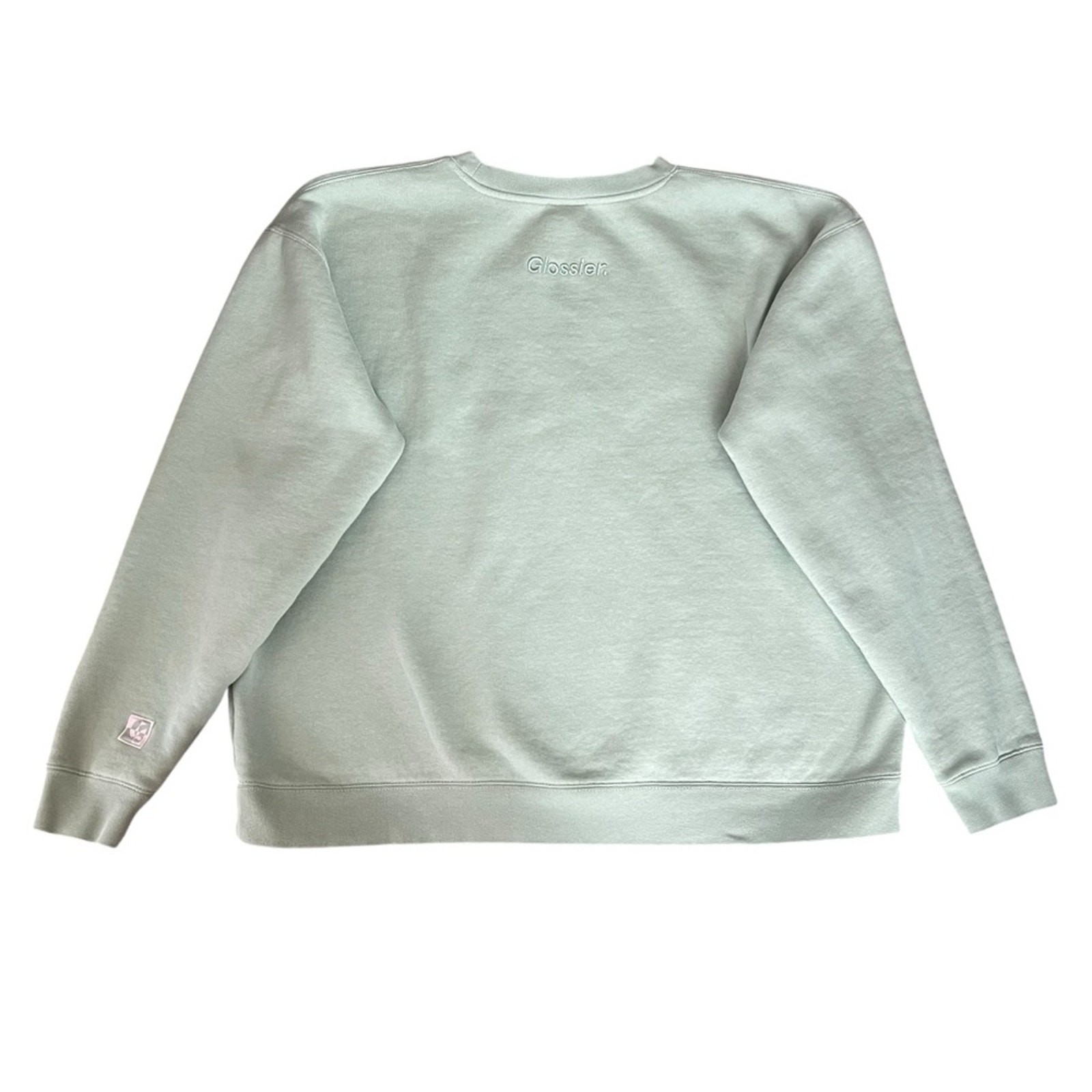 Glossier Women’s Limited Edition Boston Pullover Crewneck Isabella Green Size XL image 4