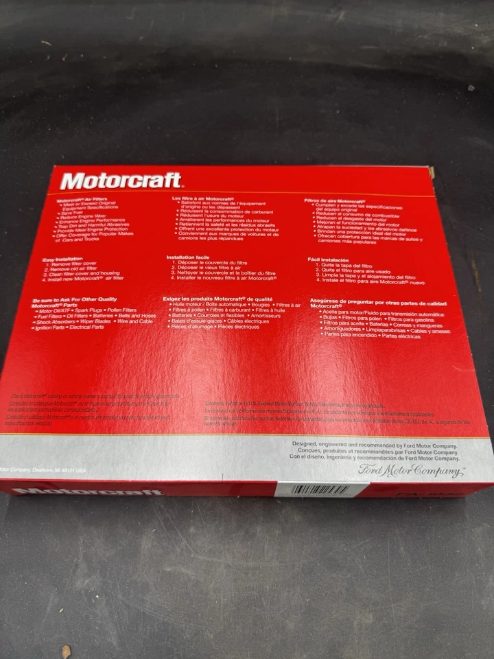 Filtro de aire Ford Motorcraft FA-1032 E5TZ-9601-B hecho en EE. UU. Foto 2 de 3