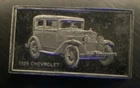 John Pinches Sterling Silver .925 1.648 gram Miniature Ingot CHEVROLET 1929 Car