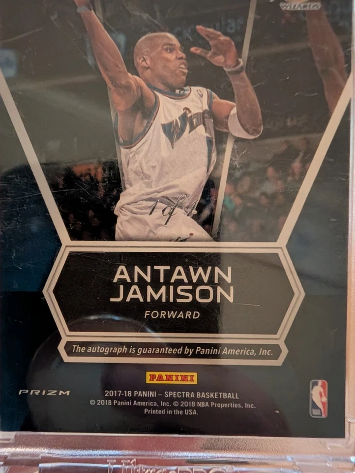 2017-18 Panini Spectra Antawn Jamison Illustrious Legends Auto Nebula 1/1 - Image 3 of 3