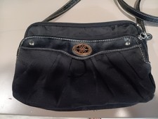 Women's Small Black Canvas Shoulder Bag