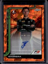 2025 Topps Chrome Sapphire F1 Javier Sagrera Auto Orange Refractor #/25
