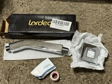 Lordear 6 Inch Shower Arm Extension Chrome Polished Square Wall Mounted Stainles