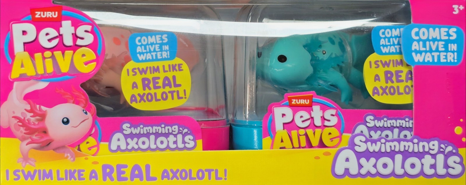 Pets Alive Swimming Axolotls Bundle - Blue & Pink