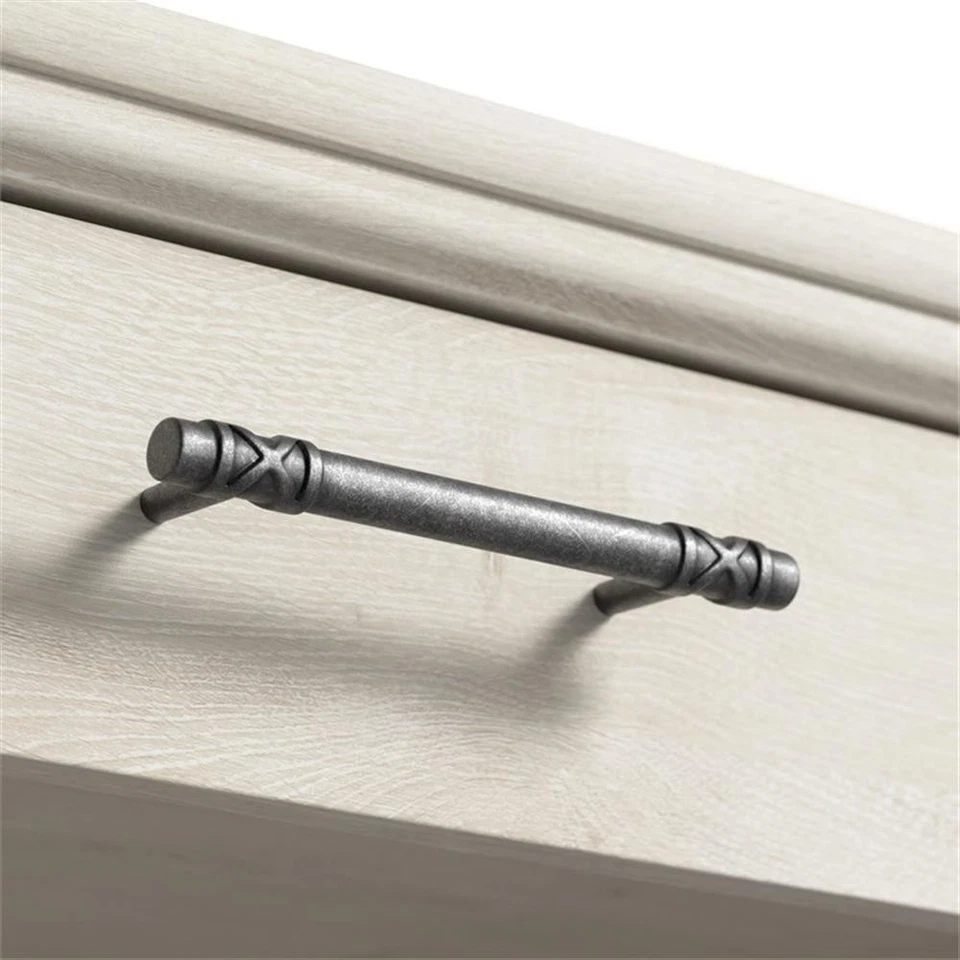 Soporte de TV Lennox Farmhouse para TV de 65 pulgadas en lino roble blanco - Madera de ingeniería Foto 4 de 4