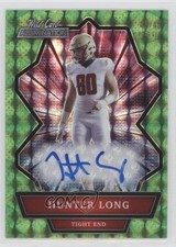 2021 Wild Card Alumination Holo-Lux Green /45 Hunter Long Rookie Auto RC 2b7. rookie card picture