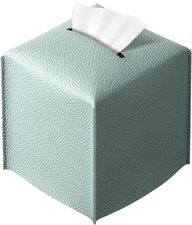 Square Tissue Box Cover, Pu Leather Tissue Box Holder
