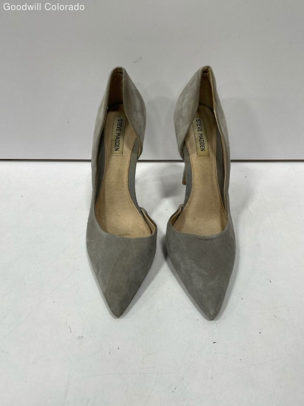 Steve Madden Womens Shoes Felicity FELCO131 Grey Leather Pointed Toe