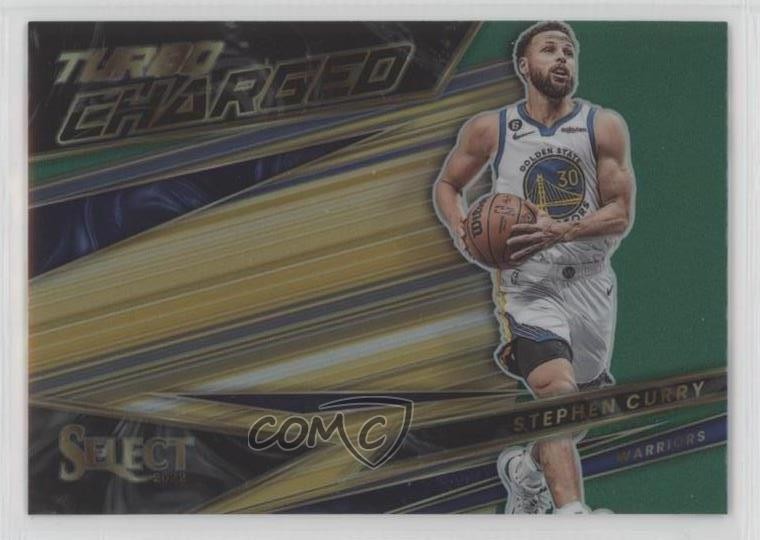2022-23 Panini Select Turbocharged Green Prizm Stephen Curry #7 17hw