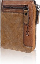 Men s Wallets with Zipper Vintage PU Leather Wallet for Men Cash Cards and ID