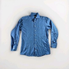 Eton Slim Fit Long Sleeve Blue Dress Shirt Size 40/15.75