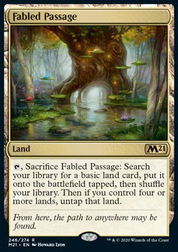 Magic/MTG Fabled Passage M21-246 Rare Englisch Good