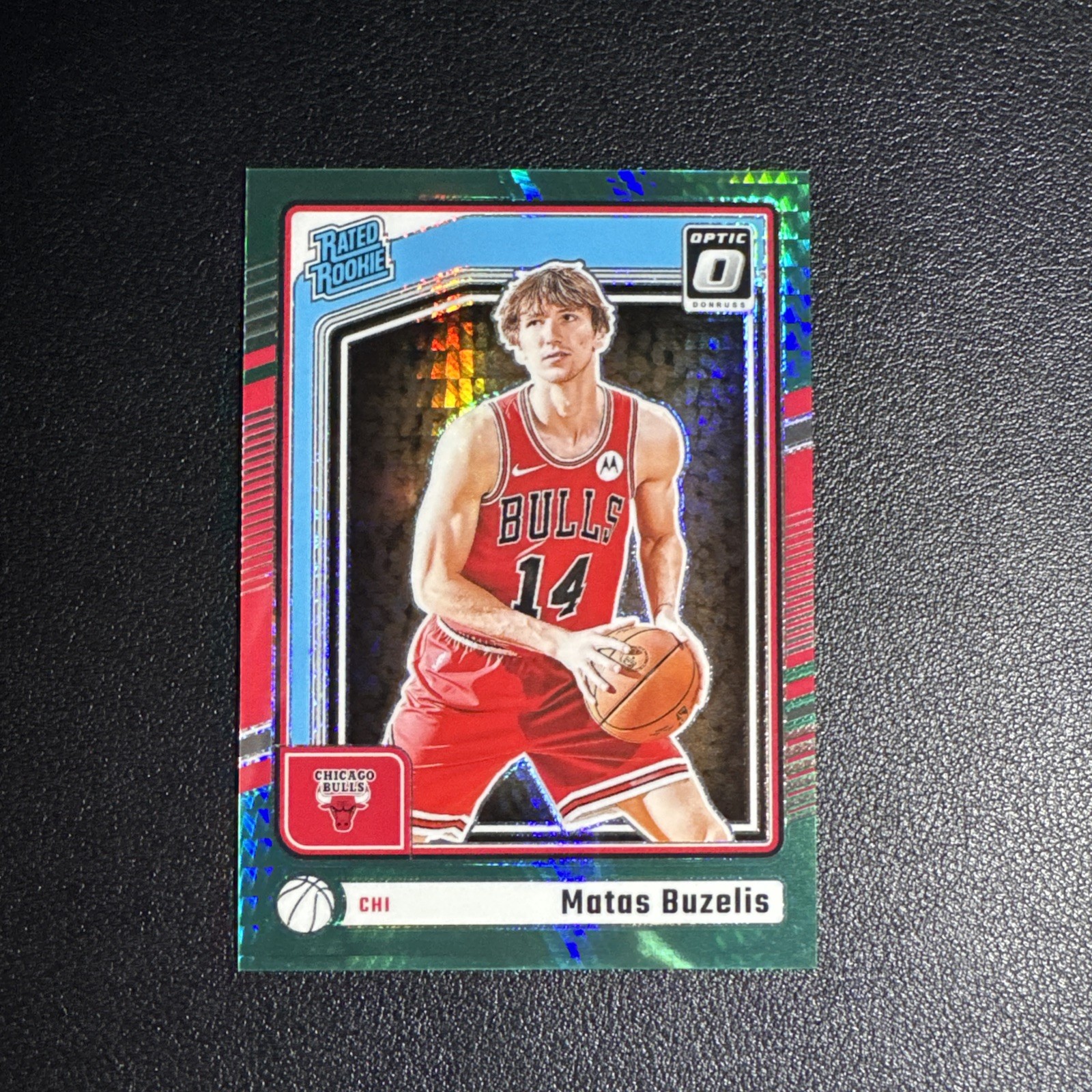Matas Buzelis 2024-25 Panini Donruss Optic Rookie Card RC Green Hyper /249 #271