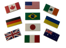 10pk Custom Flags USA Great Britain, Canada & Ireland Printed on 2X4 Lego Tiles