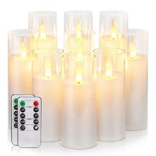 LED Candle Set with Remote Battery Operated Electric Mood Lighting