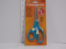 Fiskars Student Scissors Ages 12 Sharp Blades Blue Handle Advanced Projects New