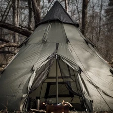 BattlBox Tupik 2-Person Camping Tent Teepee w/ Ventilation & Bug Protection