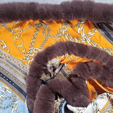 La Fiorentia Rex Faux Fur Trim Wrap Scarf Shawl Bridle NWT READ