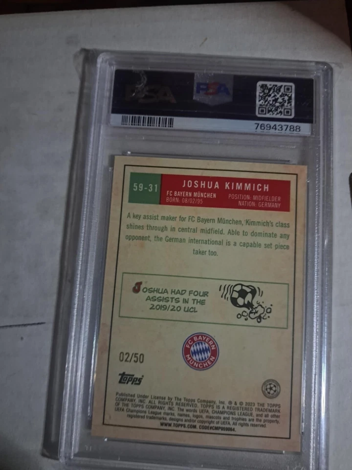 Joshua Kimmich 2022-23 Topps UEFA 1959 /50 PSA 10 - Image 2 of 2