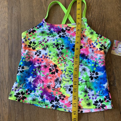 NWT NEW OP Girls TROPICAL Multicolor Tankini Top Size XL 14/16 - Picture 3 of 4