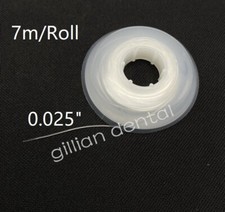 Corda Filo Elastico Solido Potente Trasparente Ortodonzia Dentale 0,025" 7m/Rotolo