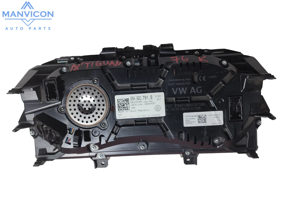 Volkswagen Tiguan 2018-2019 velocímetro instrumental KPH 122K Cluster Foto 2 de 4