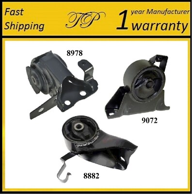 3 PCS MOTOR & TRANS MOUNT FOR 1999-2000 MAZDA PROTEGE 1.8L - AUTO TRANS