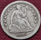1842 O Seated Liberty Half Dime 5c Better Grade XF #47461