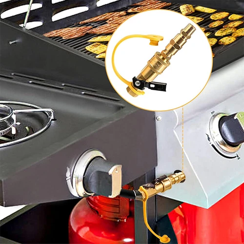 1 SET RV Quick Connect Fittings BBQ Grill Adapter 1/4" NPT Propane Hose Adapter - Picture 3 of 13