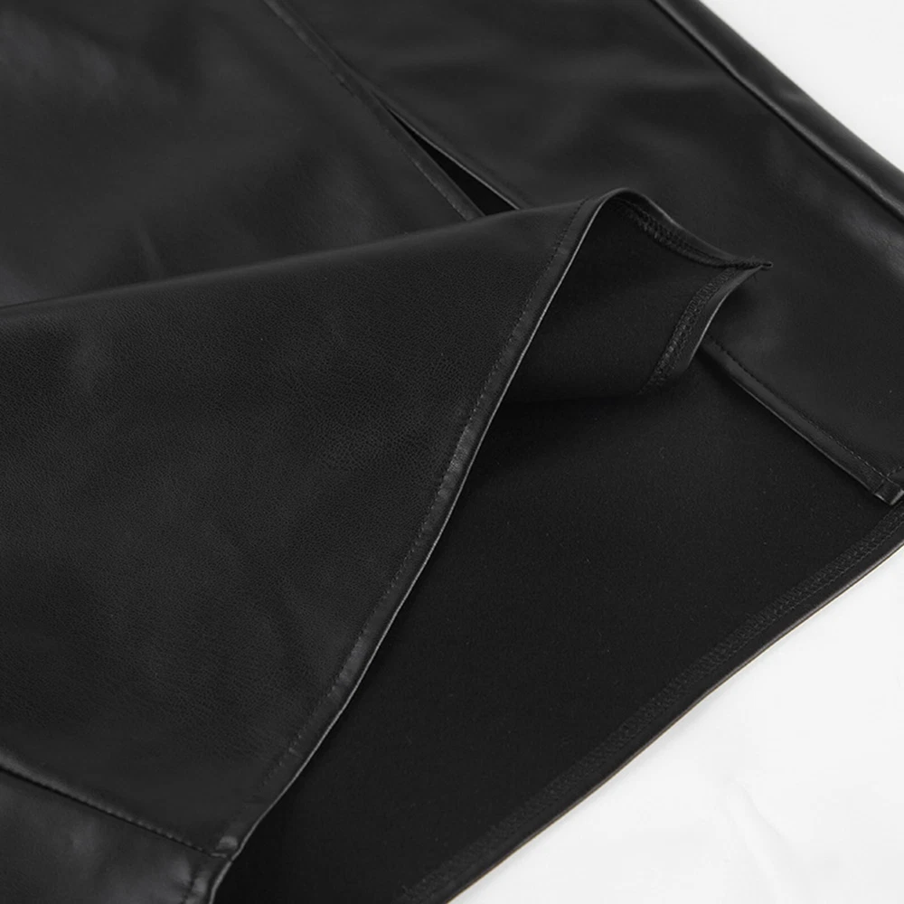 Stylish Girls Tennis Skirt with PU Side Split Design for Autumn Winter Fashion Stylish Girls Tennis Skirt with PU Side Split Design for Autumn Winter Fashion
